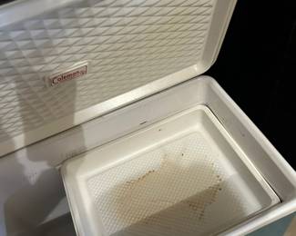 #134	Coleman Turquois Metal Cooler - 22x15x16	 $45.00 