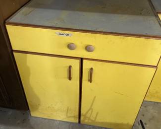 #131	Garage	Yellow Laminate Cabinet w/1 drawer & 2 doors - 30x25x30	 $25.00 			 #132	Garage	Yellow Laminate Wall Cabinet  w/1 drawer & 2 doors - 30x12x30	 $20.00 			 #133	Garage	Yellow Laminate Wall Cabinet  w/1 drawer & 2 doors - 24x12x30	 $20.00 			
