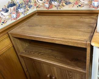 #31	rolling microwave cart 2 doors 28x18x34	 $25.00 