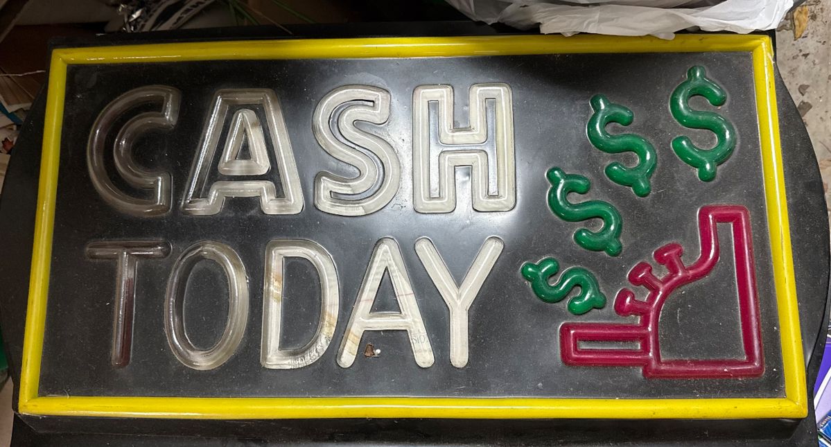 We are a CASH only sale