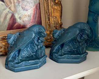 Rookwood Pottery crow bookends