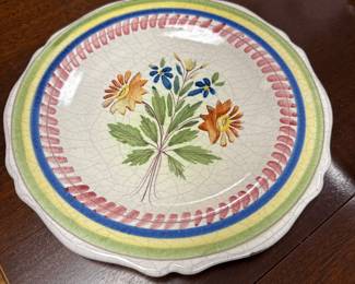 Earthenware plate from France 
