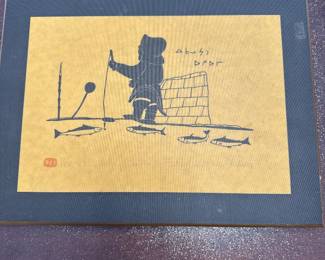 Henry Napartuk (1932-1985) Woodblock Print With Signature/Title In Artist Hand