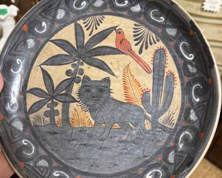 Vintage Ceramic Decorative Plate From Mexico