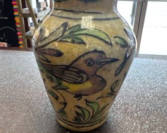 Antique Persian Qajar Vase Hand Painted