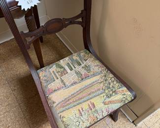 Vintage chair needle point 