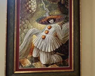 Framed Artwork Pierrot by Michael Cheval