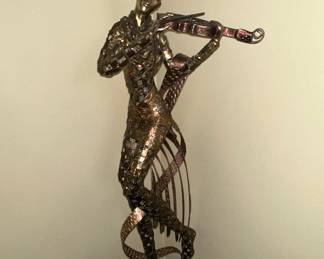 Bronze Sculpture of a Violinist by Ert