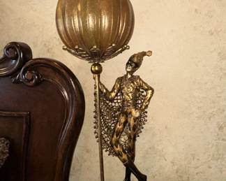 Art Deco Pierrot Clown Lamp by Josef Lorenzl