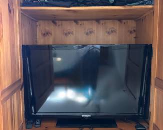 Plunkett Furniture Armoire with Adjustable Shelves. Currently, Shelves Are Out And TV is IN! Measures 34" W x 23" D x 84" H. Photo 4 of 5.