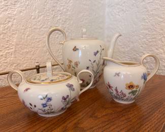 Krautheim Wiesengrund Porcelain Coffee, Cream & Sugar Set. Photo 1 of 2.