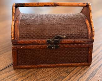 Vintage Rattan Box. Photo 1 of 3.