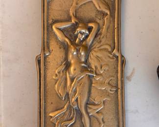 Art Nouveau Bronze Plaque.