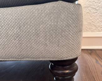 Ethan Allen Two Seat Upholstered in Sage Color Fabric. Measures 78" W x 40" D. Photo 3 of 3.