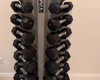 TAG 8 Pair Dumbell Set with Rack.