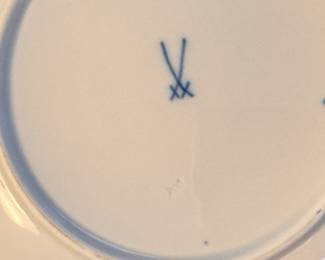 Set of 10 Meissen Gold Baroque Dessert Plates. Photo 2 of 2.