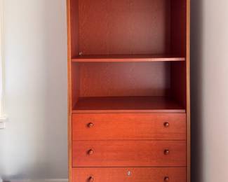 Bookshelf with Three Drawers. Measures 32" W x 75" H. Photo 1 of 2.