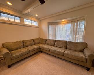 Sectional Sofa. Right Facing Side Measures 10' 9"; Left Facing Side Measures 8' 4" x 36" D. Photo 1 of 3.