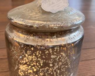Mercury Glass Lidded Jar. Photo 1 of 3.