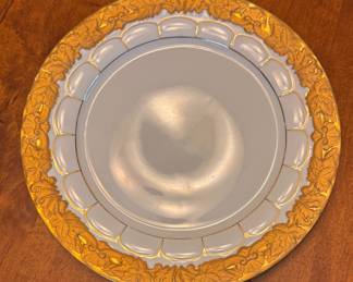 Set of 10 Meissen Gold Baroque Dessert Plates. Photo 1 of 2.