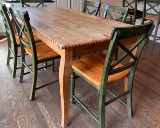 Pine Farm House Table. Measures 6' 2" x 3' 3". Photo 1 of 5.