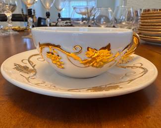 Set of 9 Italian Cups & Saucers. Made In Italy for Carole Stupell. Photo 1 of 2.