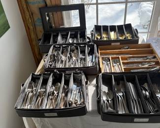MEPRA Gold & Pewter Flatware, JALLUSKA Silvergold Flatware & HEATHER TAYLOR
