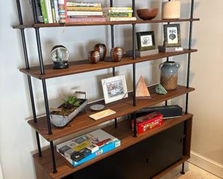 Mid-Century Walnut Etagere/Bookcase