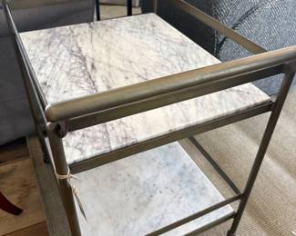 Porch View Home Marble Top Beverage Cart