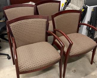Set of 4 Office Chairs & Round Table