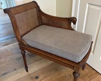 Louis XVI Beech Window Chair w/Carved Ram