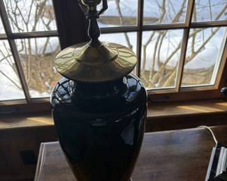 Black Hollywood Regency Lamp