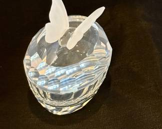 SWAROVSKI CRYSTAL HEART BUTTERFLY TRINKET BOX 