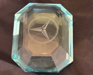 Mercedes crystal paperweight 