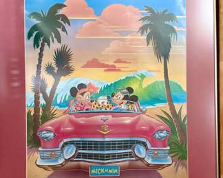 Mickey and Minnie Mouse Framed Poster - 1986