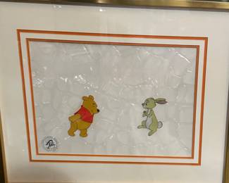 Pooh and Rabbit Limited Ed. Cel Print 