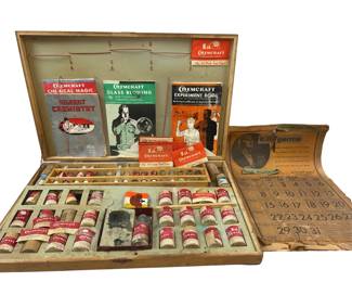 1934 Wall Calendar Rexall Pharmacy Advertising + Chemistry Set