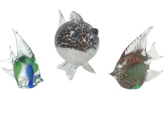 Murano Art Glass Fish Puffer Angel Hand Blown Summerso