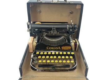 Antique 1920s Corona Folding Portable Typewriter Round Keys No. 3