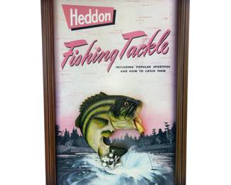 Repro HEDDON Fishing Tackle 3D Sign Wall Art Metal Wire Line