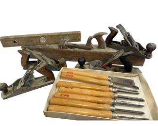 Antique Primitive Wood Planers Woodworking Carving Tools