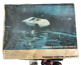 Vintage Strombecker International Road Racing Black Car Body No Motor + Box Track Power