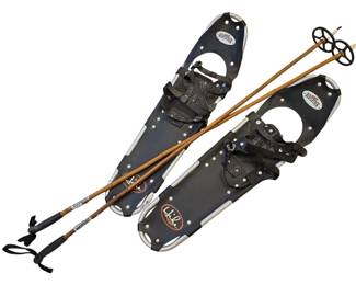 RedFeather Snow Shoes Large Aluminum + Walking Sticks Ski Poles