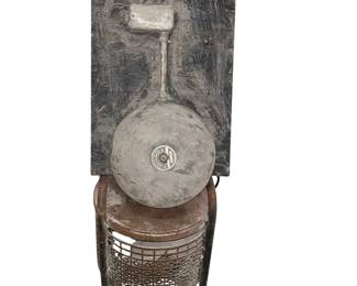 Vintage Industrial Stool Fan Wall Mount Honeywell Regulator Alarm Bell