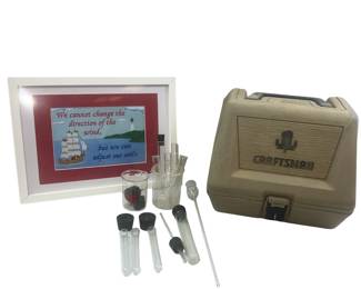 Vintage Craftsman Router Chemistry Lab Glass Wall Art