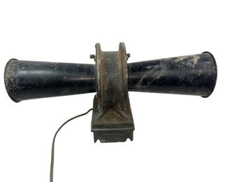 Vintage Duplex Duo Potential Signal Horn Wheelock Klaxon Works Railroad Industry