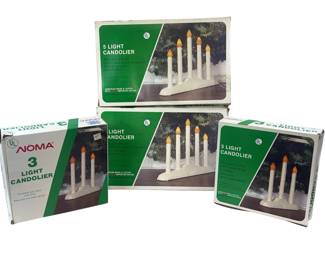 Vintage NOMA Candoliers 3 and 5 Candles in Boxes