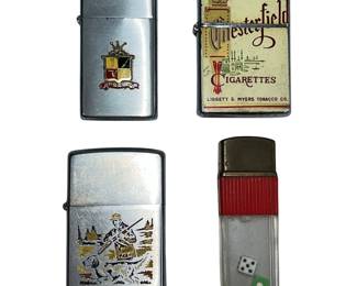 Vintage Lighters Chesterfield Hunting Unused Monaco Dice 