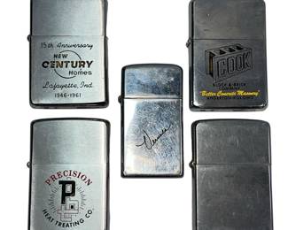 Vintage ZIPPO Lighters Advertising Century Homes Precision Heating Cook Block