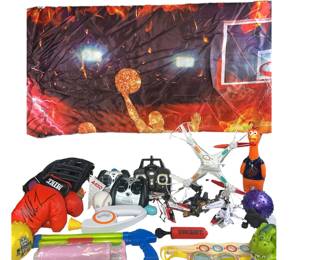 Drones+Remotes Outdoor Games Basketball Tapestry